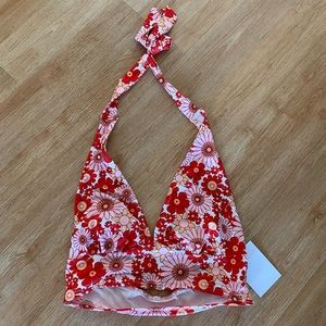 Floral halter crop top